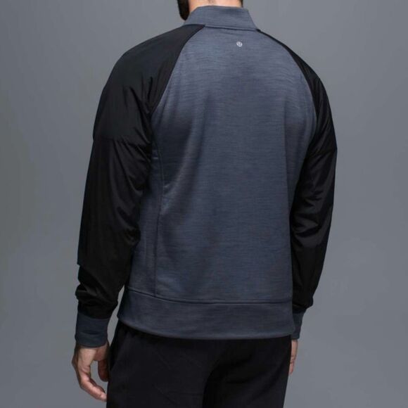 Lululemon Revolution Bomber Heathered Jay Grey / Black Size L - Picture 2 of 13